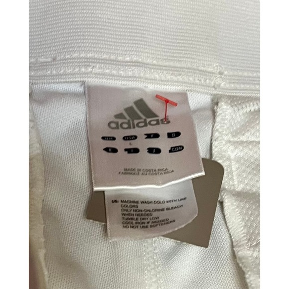 Adidas Men Baseball Pants Climalite Zipper Snap Button Closure White Sz L NWOT - Picture 3 of 8